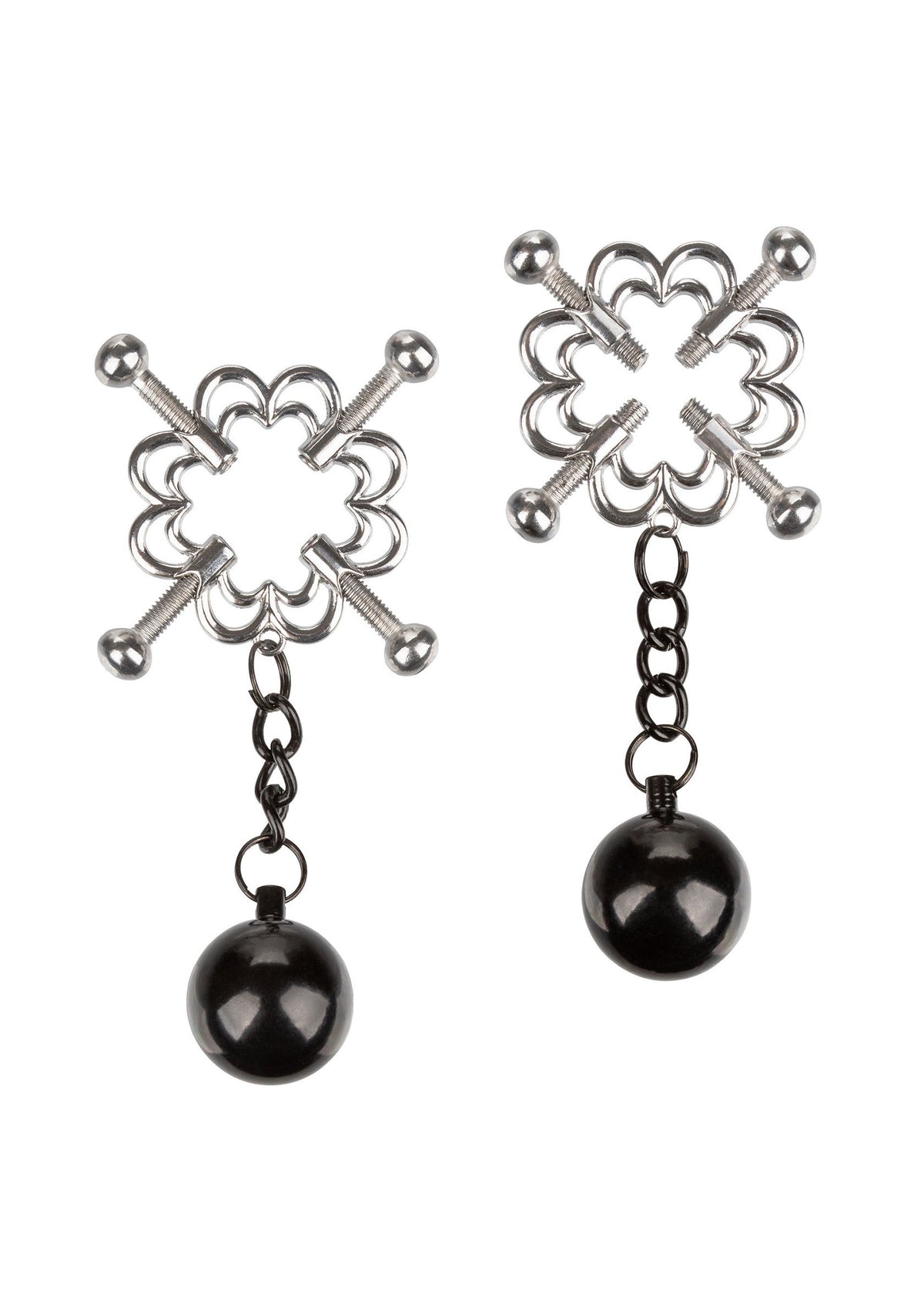 Silver 4-point weighted nipple press