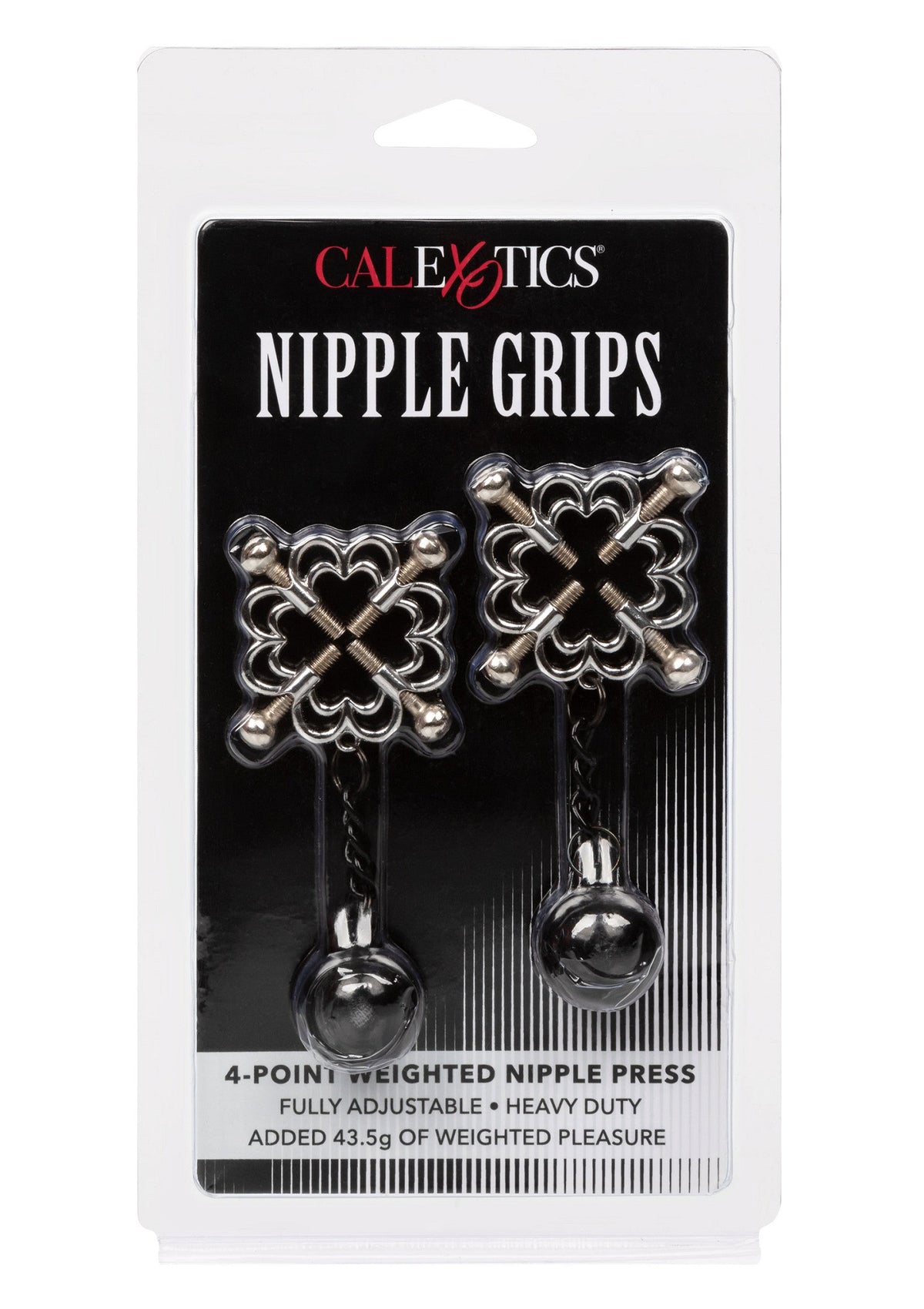 Silver 4-point weighted nipple press
