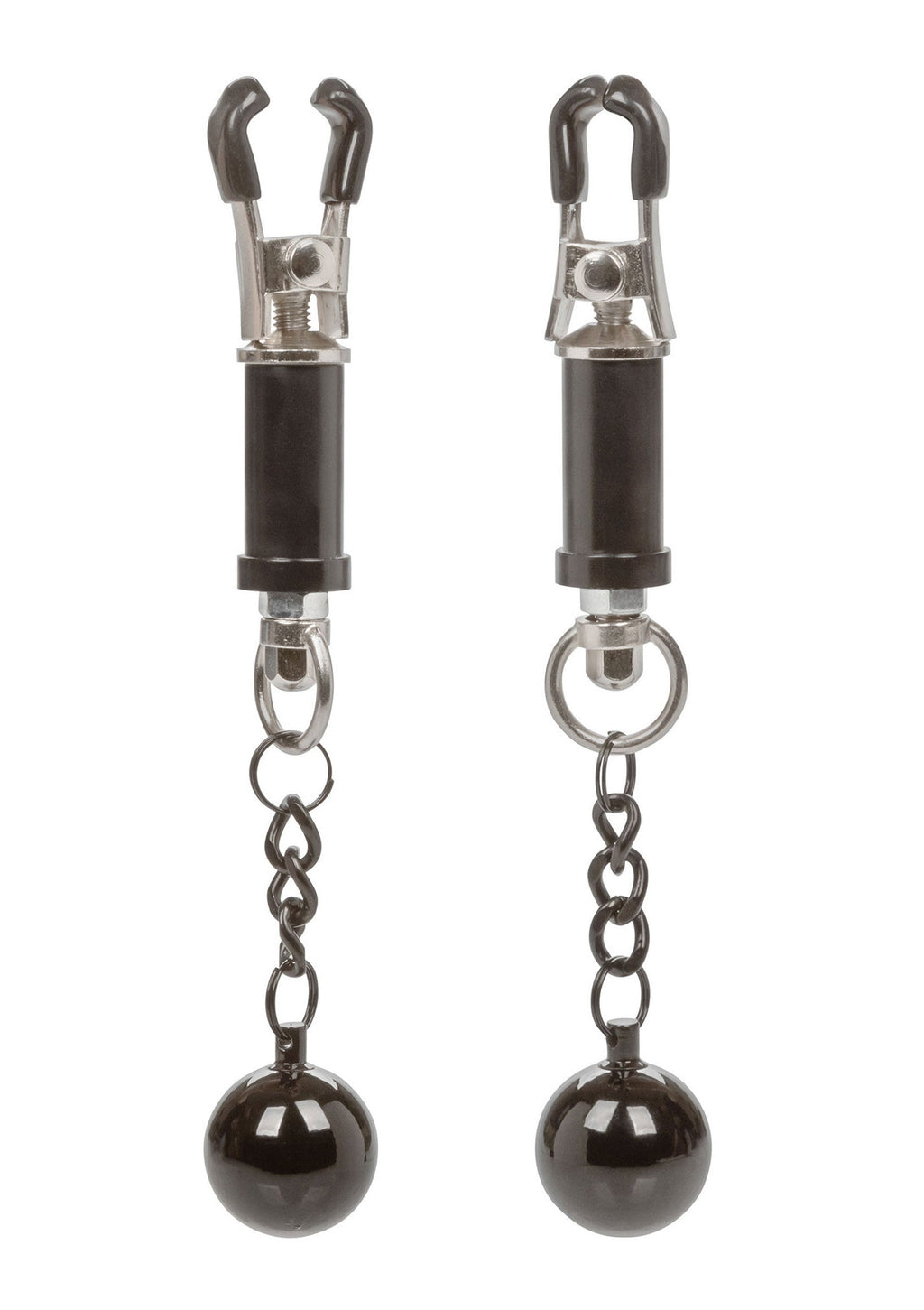 Weighted Silver Twist Nipple Clamps