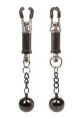 Weighted Silver Twist Nipple Clamps