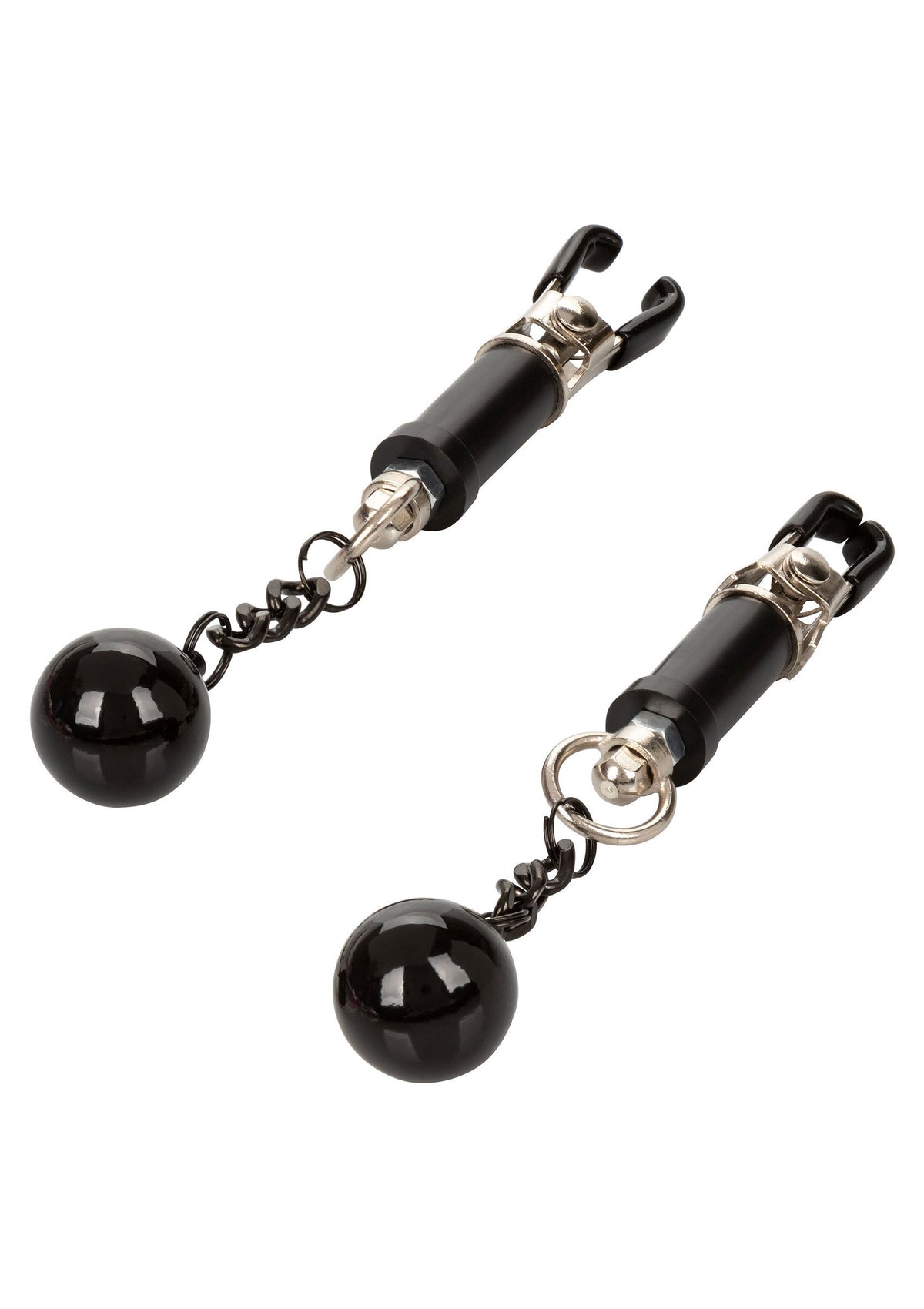 Weighted Silver Twist Nipple Clamps