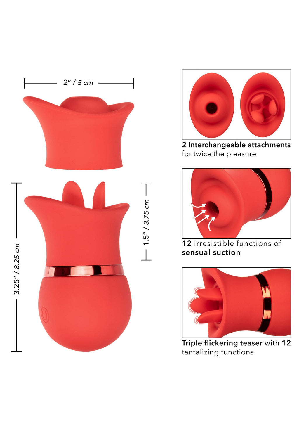 French Kiss Suck & Play Set Red
