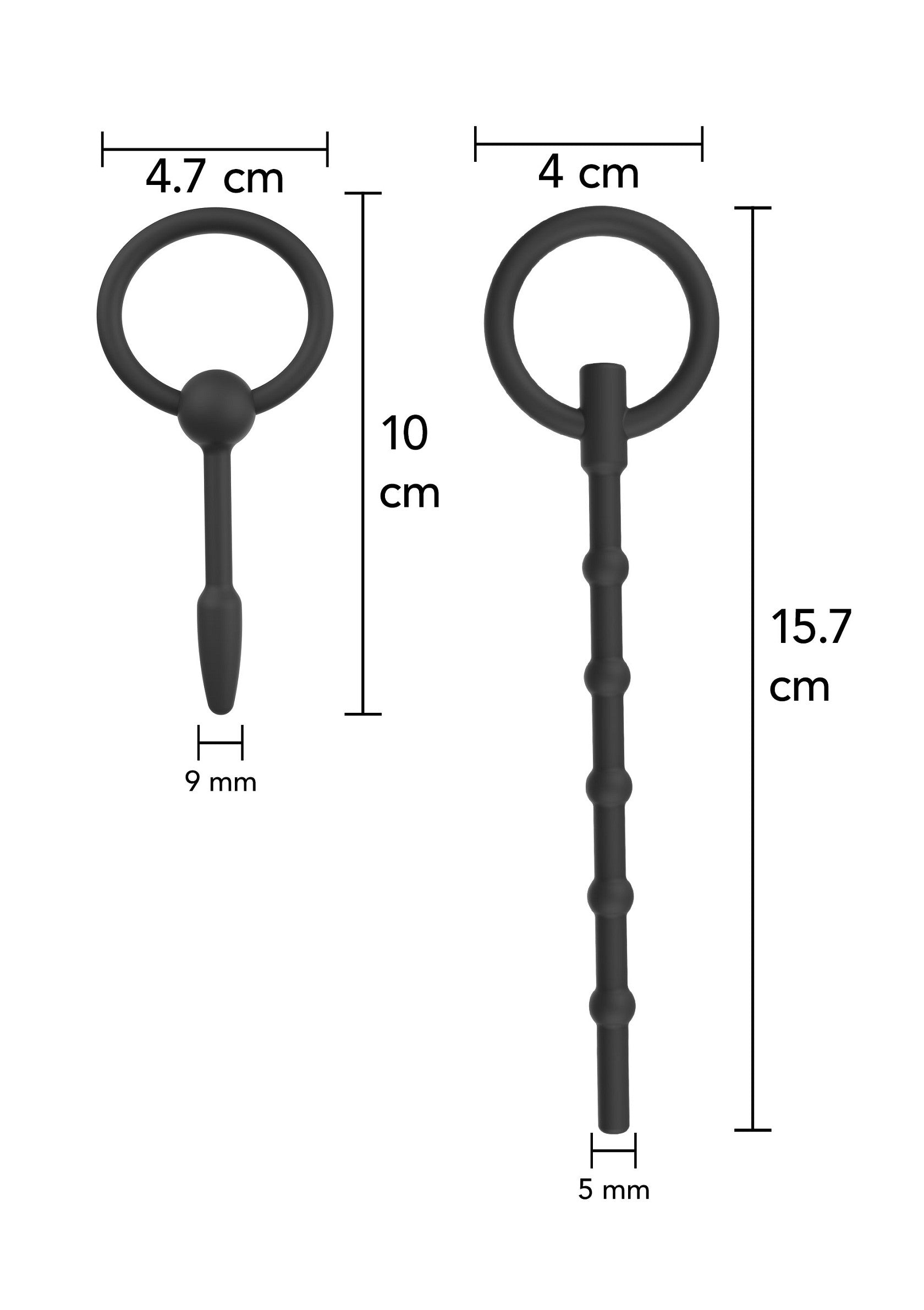 Set di tappi per pene Advanced 2 pezzi neri
