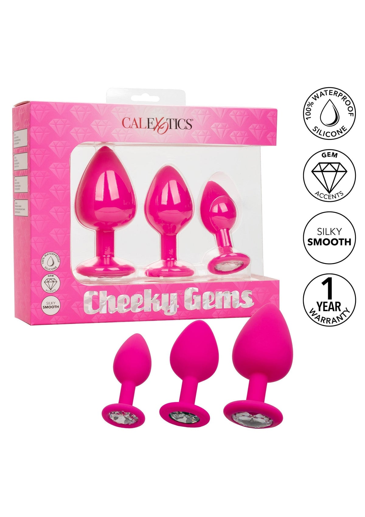 Cheeky Gems 3 pieces pink