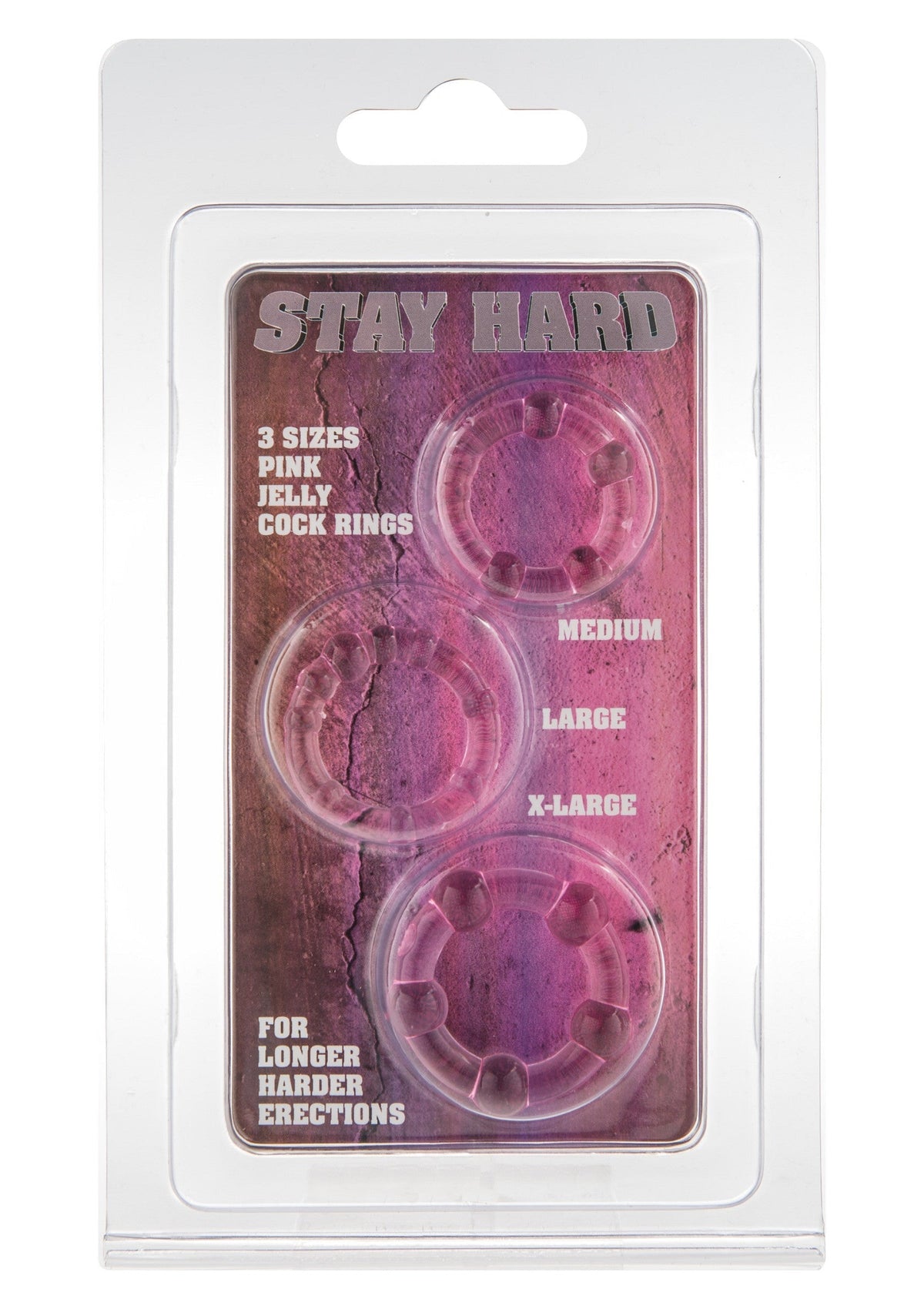 Stay Hard - Three Pink Rings
