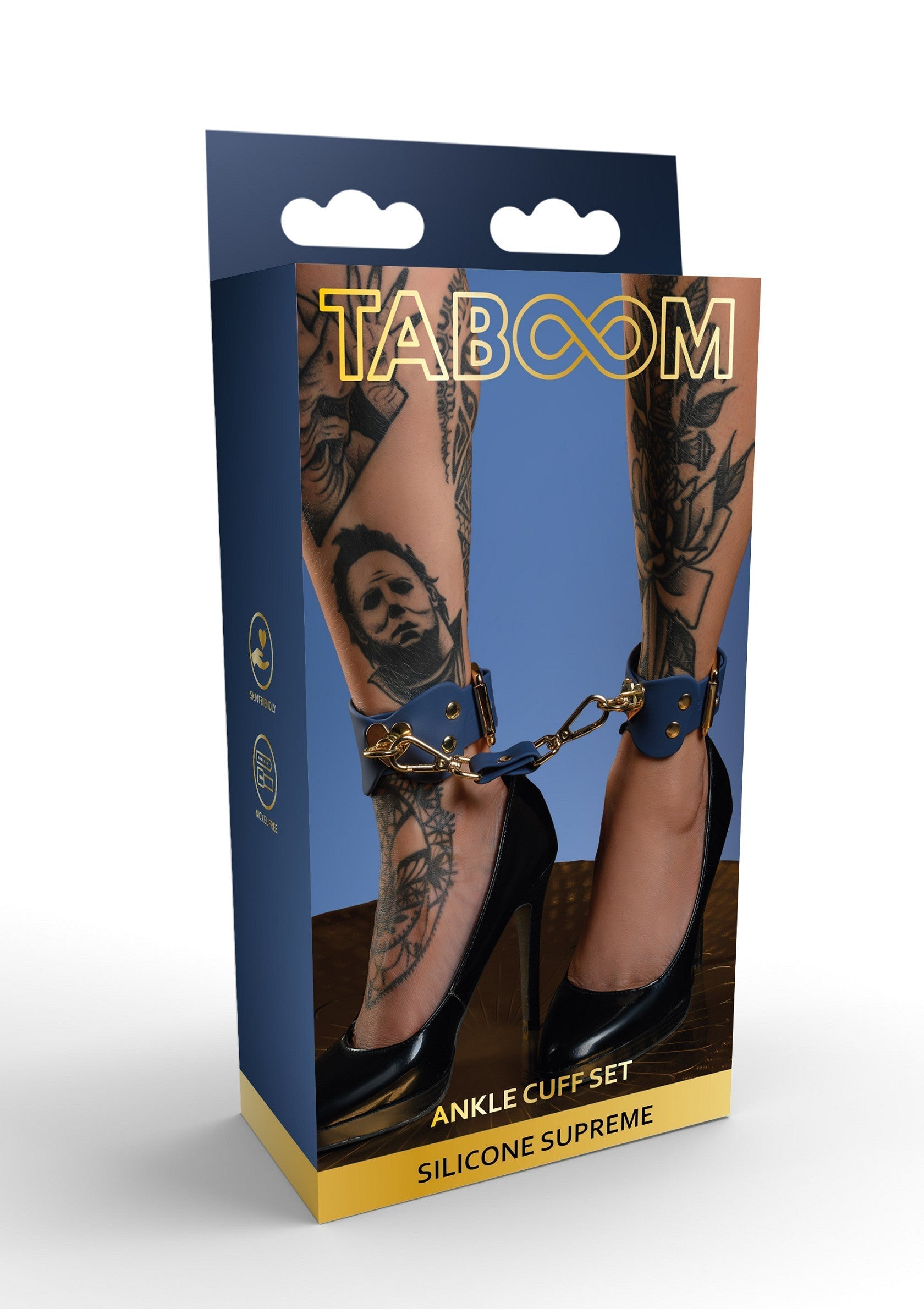 Set di polsini per caviglia in silicone blu