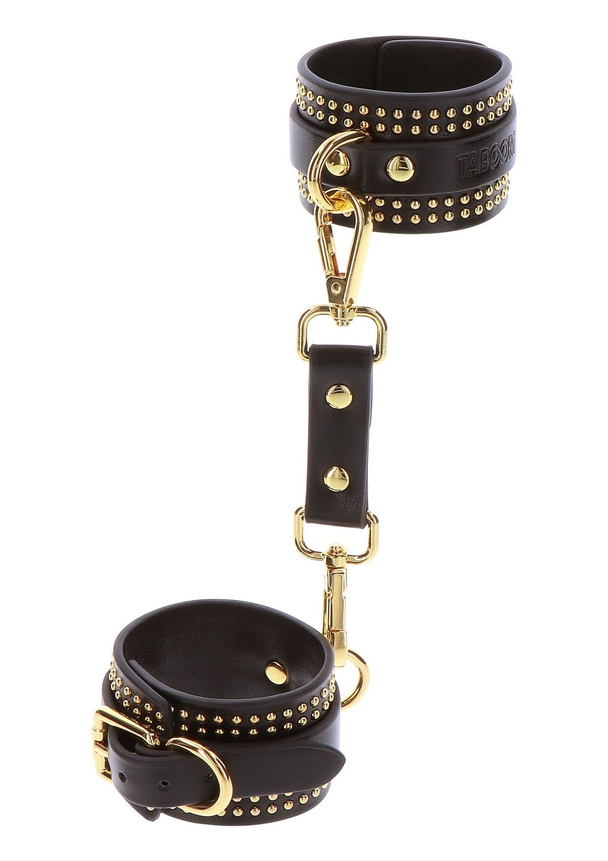 Black studded ankle cuffs set