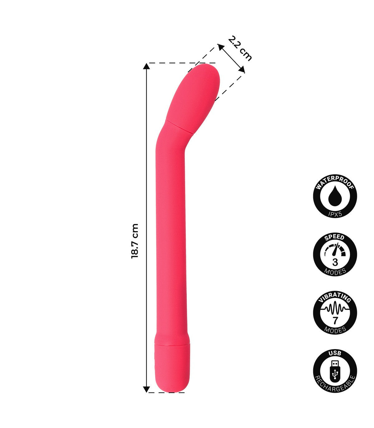 VIBRATORE PUNTO G CARESS ROSA