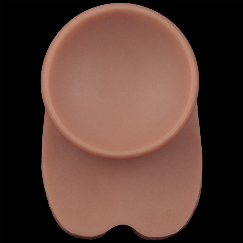 16'' XXL Double Layer Foldable Silicone Penis (flesh)