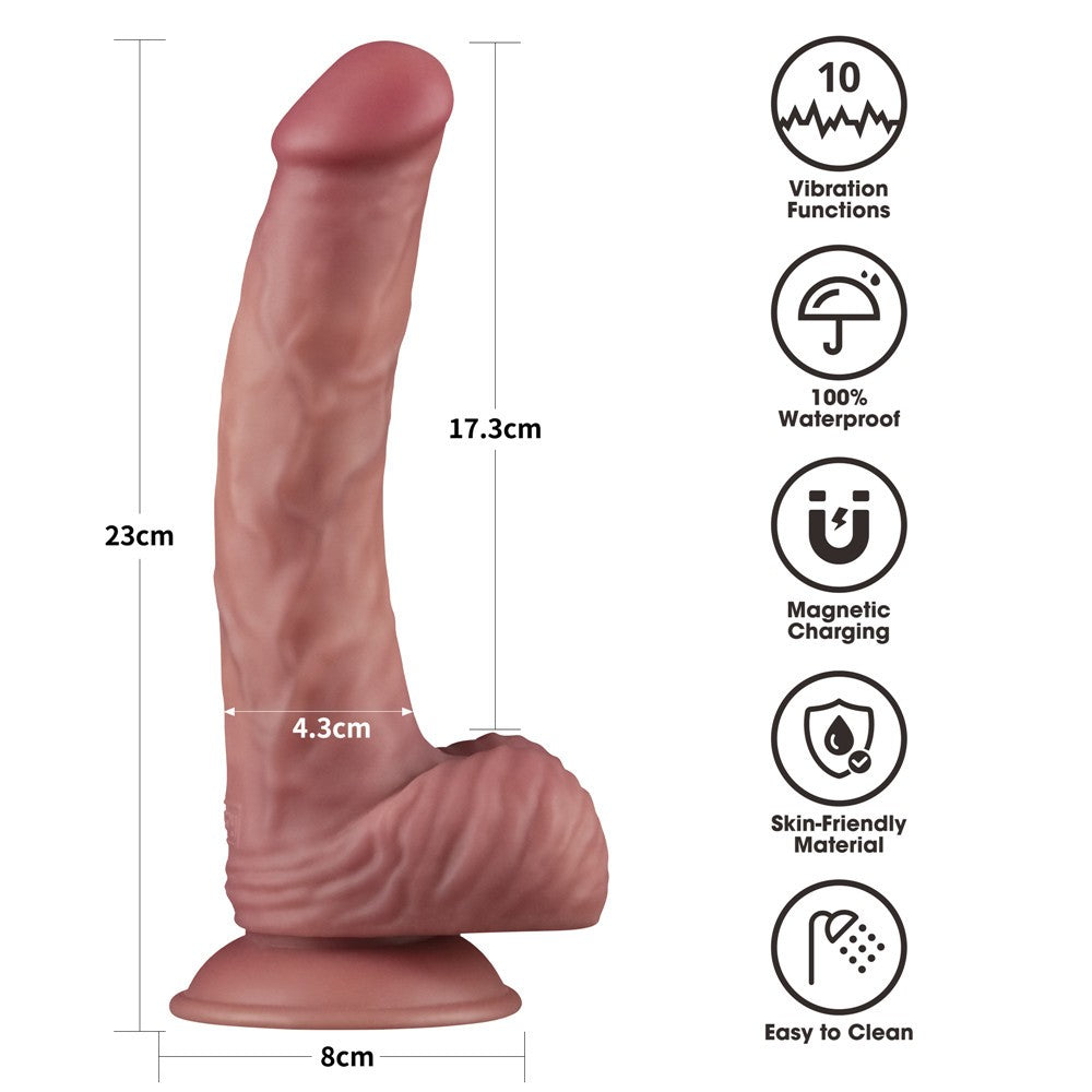 9" Dual-Density Vibrating Penis