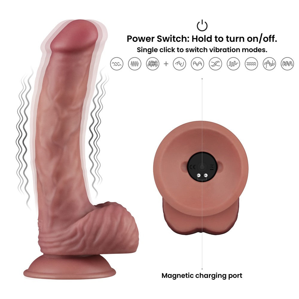 9" Dual-Density Vibrating Penis