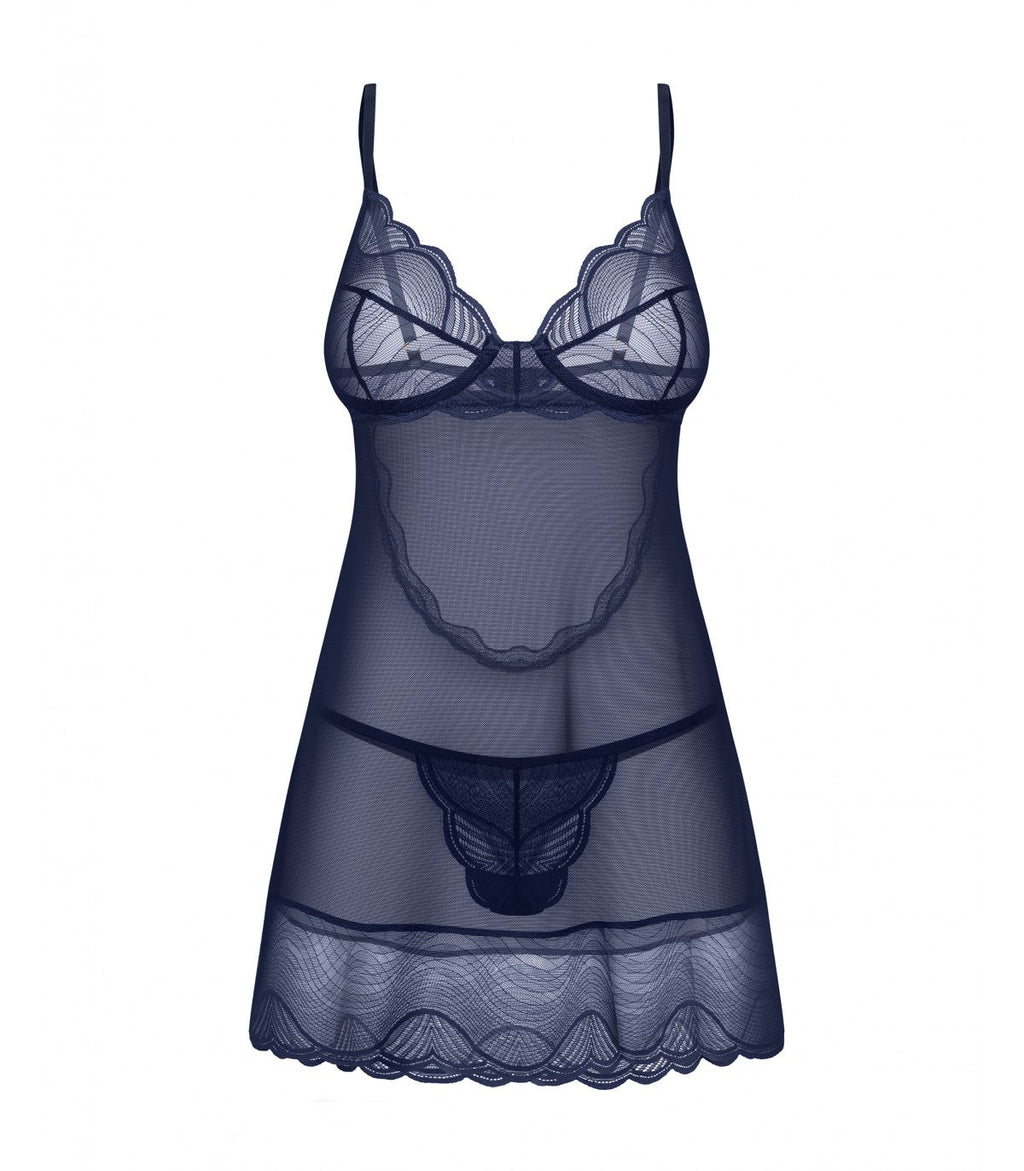 BLUE NIGHTIE AND THONG XL/2XL
