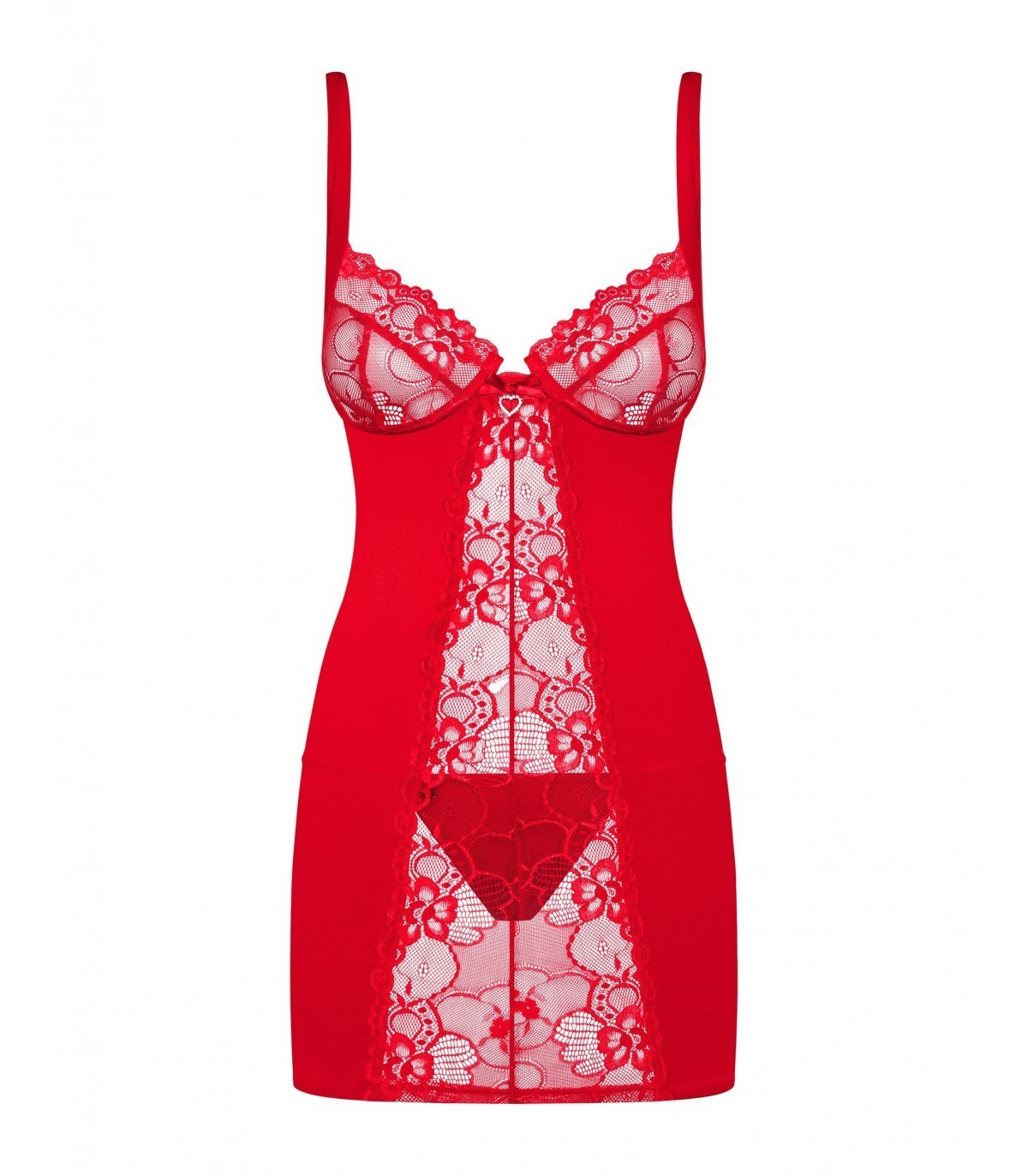 CAMICIA E PERIZOMA HEARTINA ROSSA L/XL