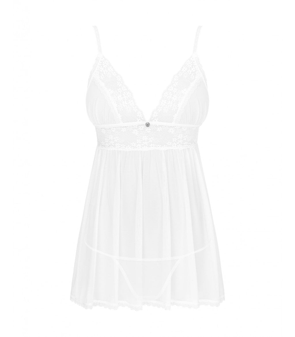 BABYDOLL AND THONG LIGHT BLUE XL/2XL