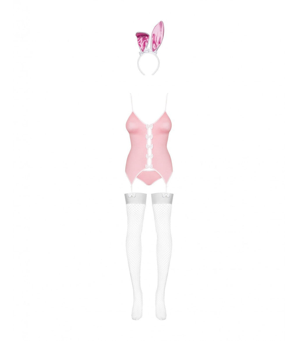 PINK BUNNY COSTUME 4 PIECES L/XL