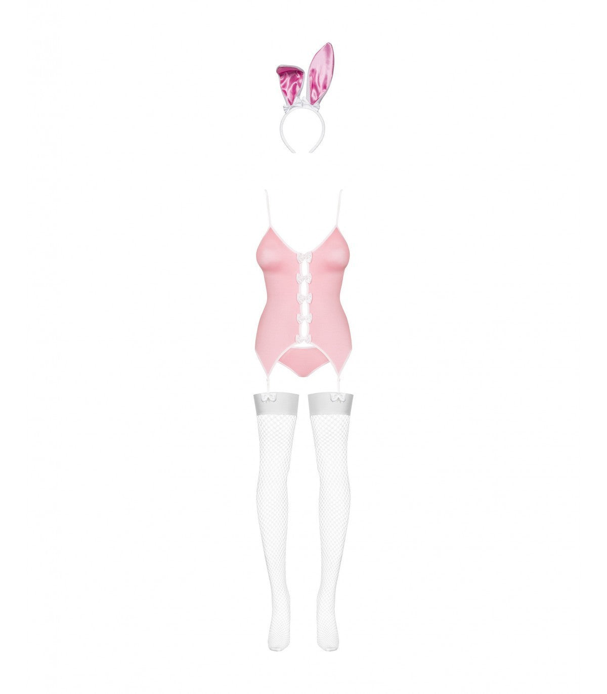PINK BUNNY COSTUME 4 PIECES L/XL