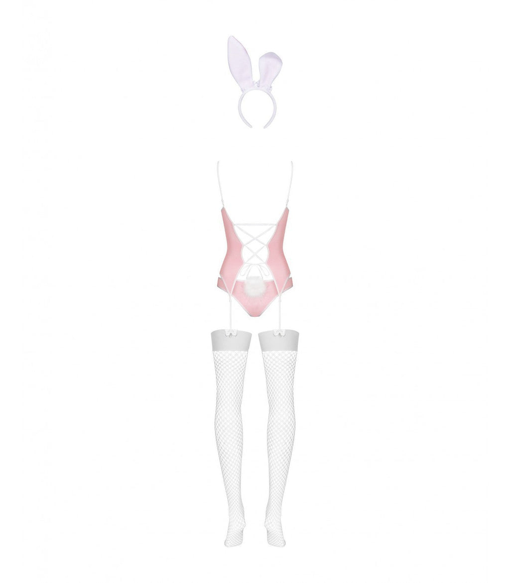 PINK BUNNY COSTUME 4 PIECES L/XL