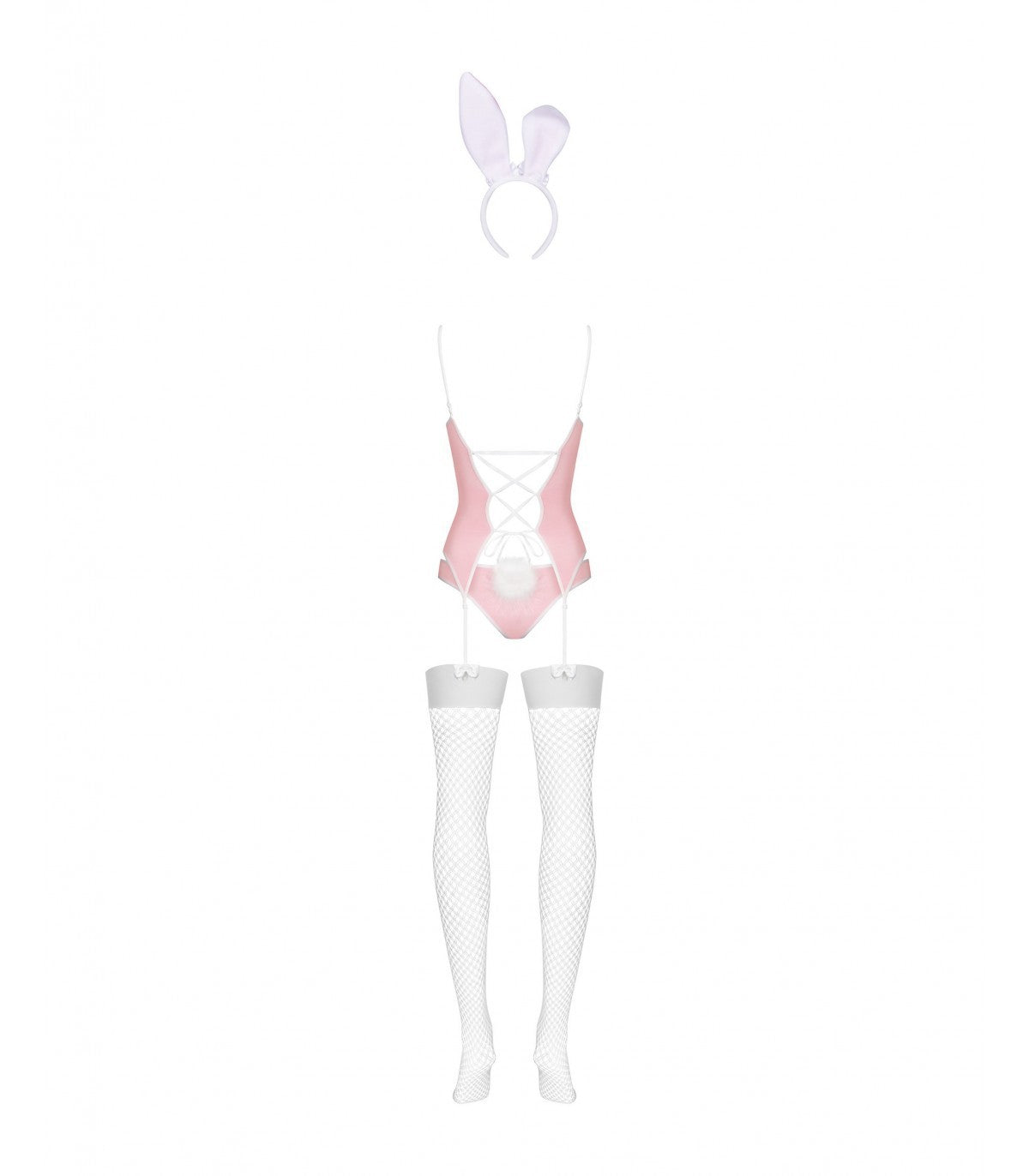 PINK BUNNY COSTUME 4 PIECES L/XL