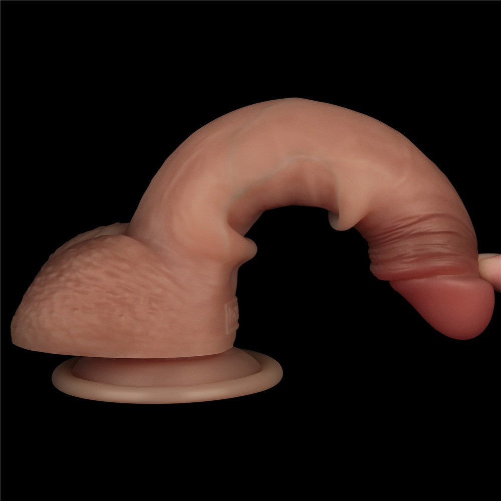 7.5" Double-Layer Silicone Dildo Sliding Skin Pro