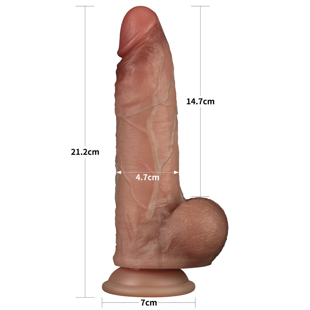 8.5'' Sliding Skin Pro Dual-Layer Silicone Dildo
