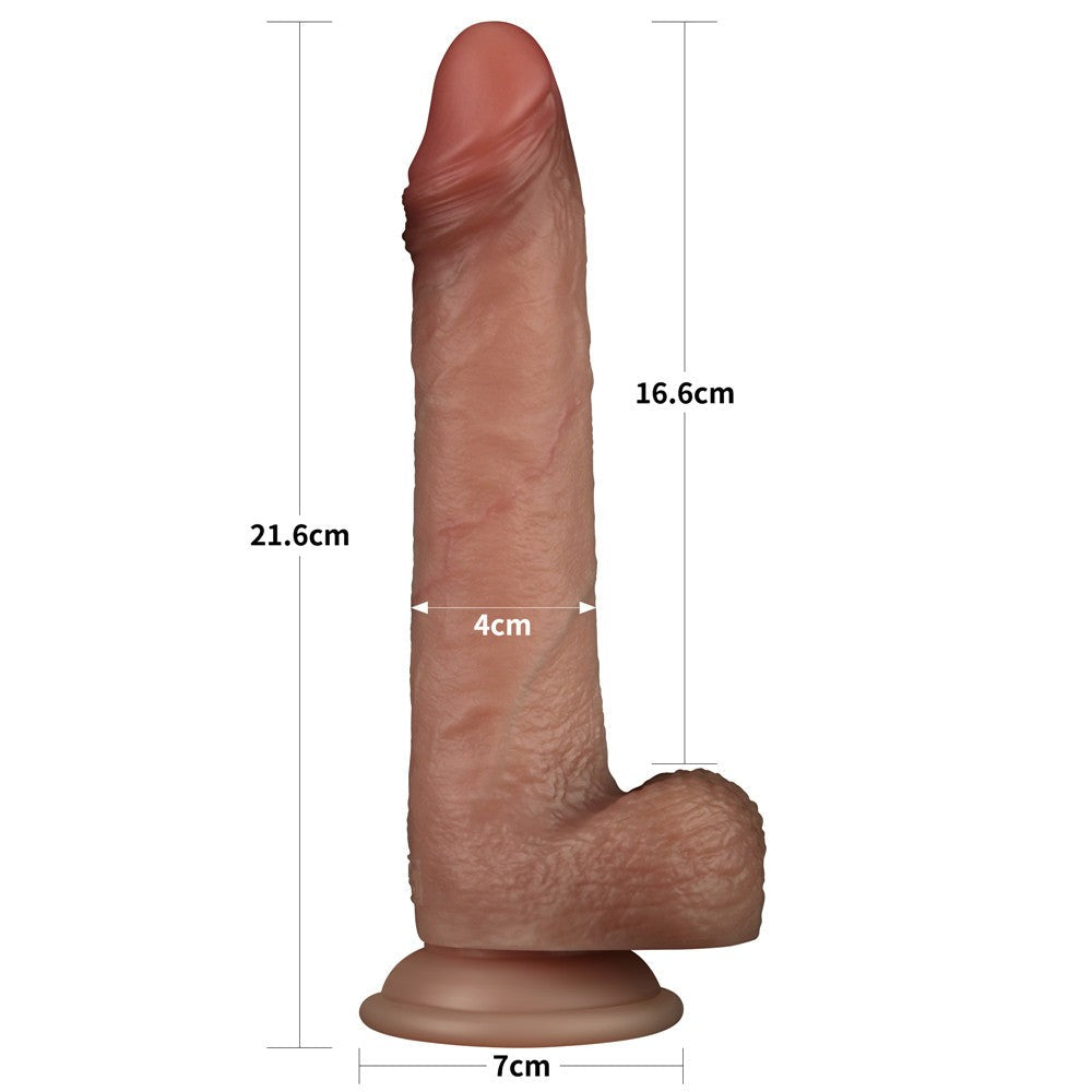 8.5'' Double-Layer Silicone Dildo Sliding Skin Pro II