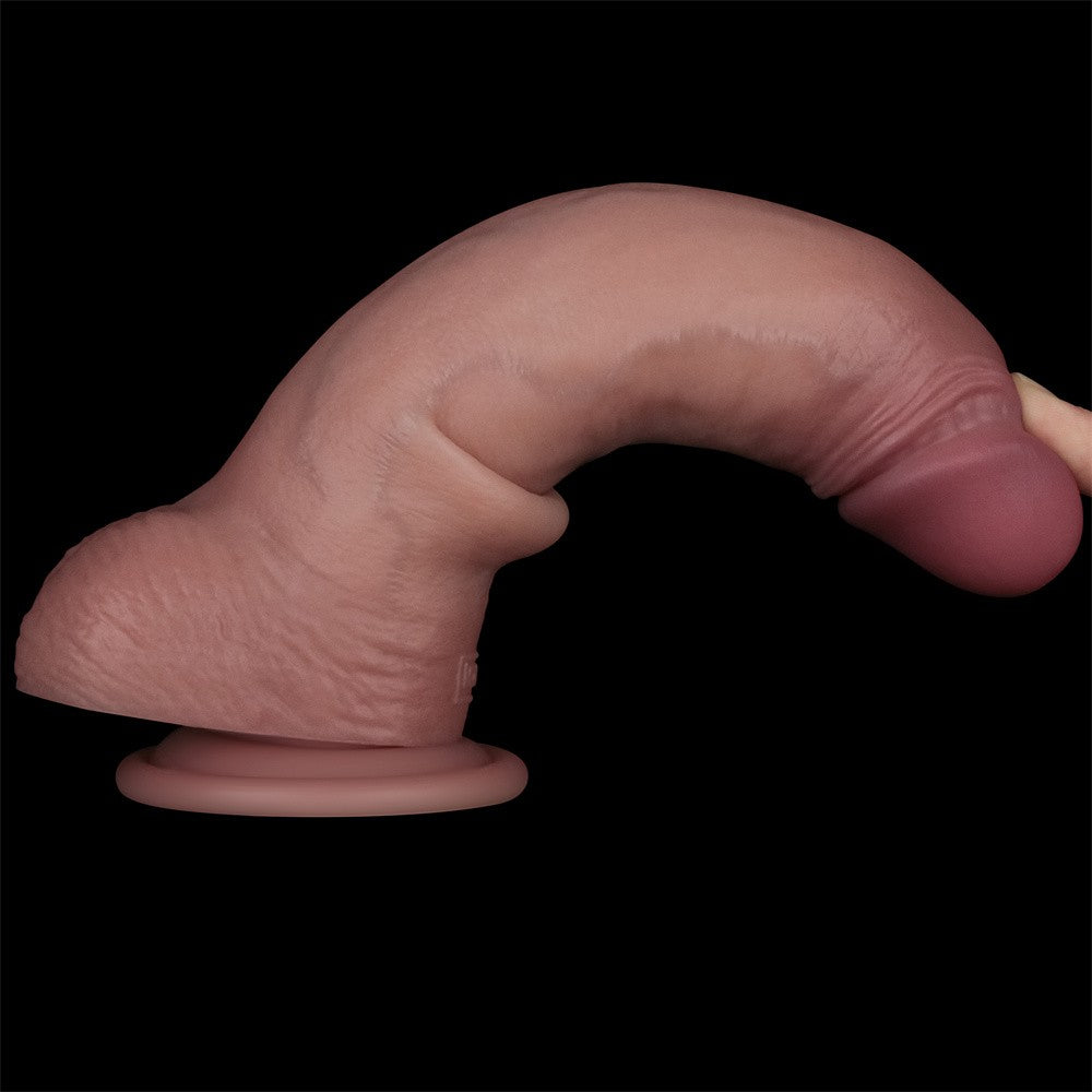 8.5" Sliding Skin Pro II Dual Layer Silicone Dildo