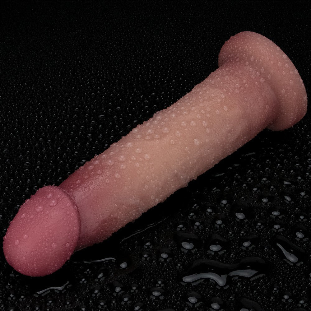 9'' Sliding Skin Pro II Dual Layer Silicone Dildo