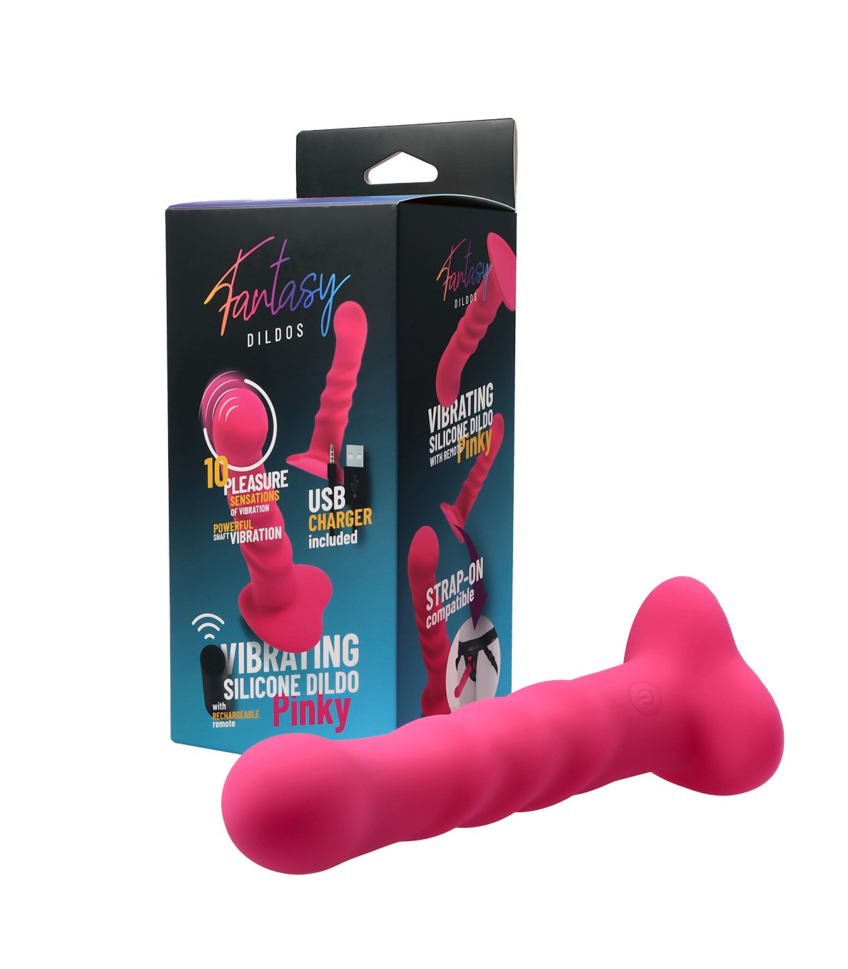 "MINKY" SILICONE VIBRATING DILDO WITH REMOTE CONTROL