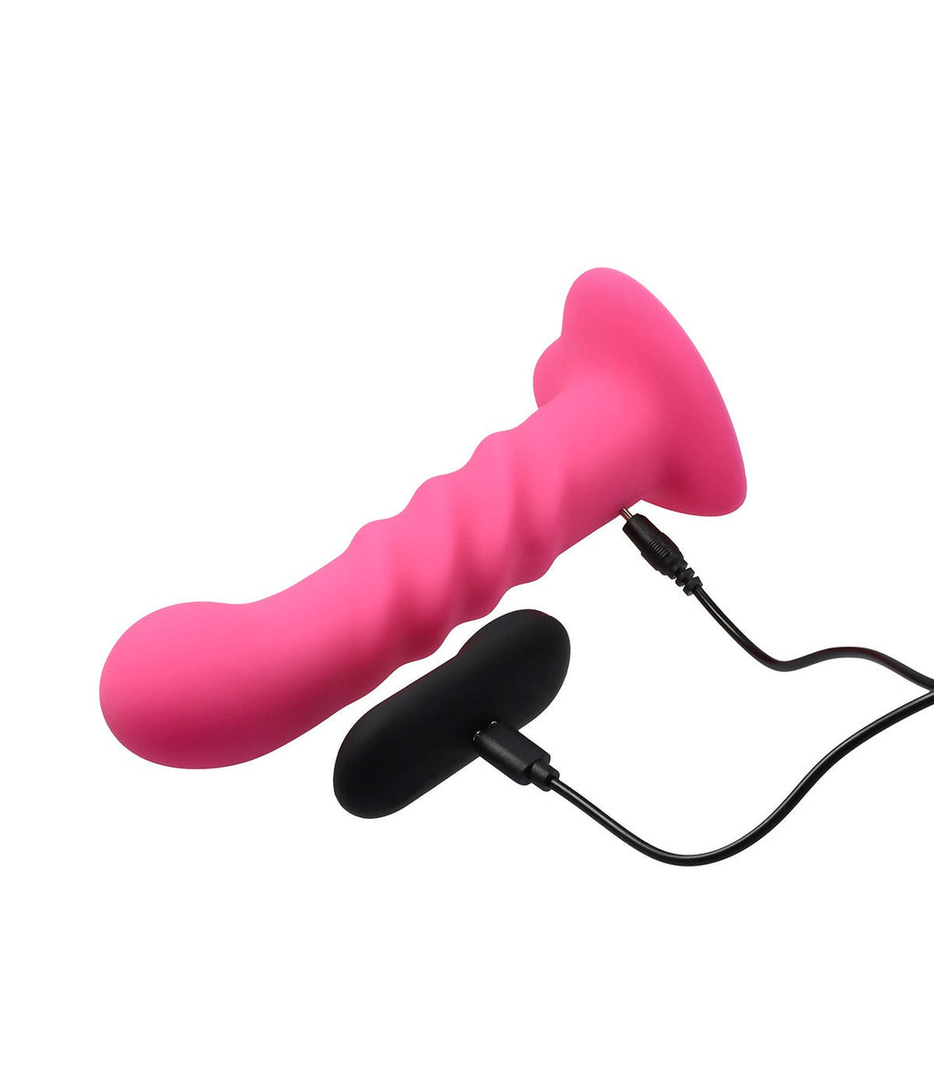 "MINKY" SILICONE VIBRATING DILDO WITH REMOTE CONTROL