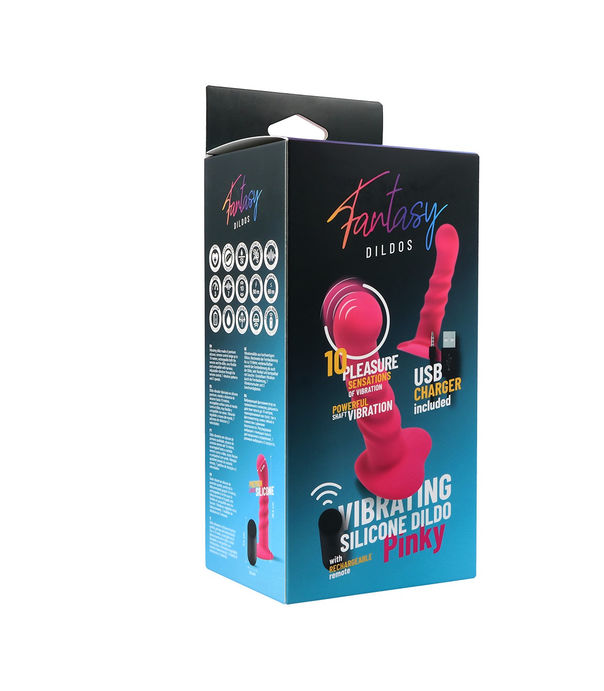 "MINKY" SILICONE VIBRATING DILDO WITH REMOTE CONTROL