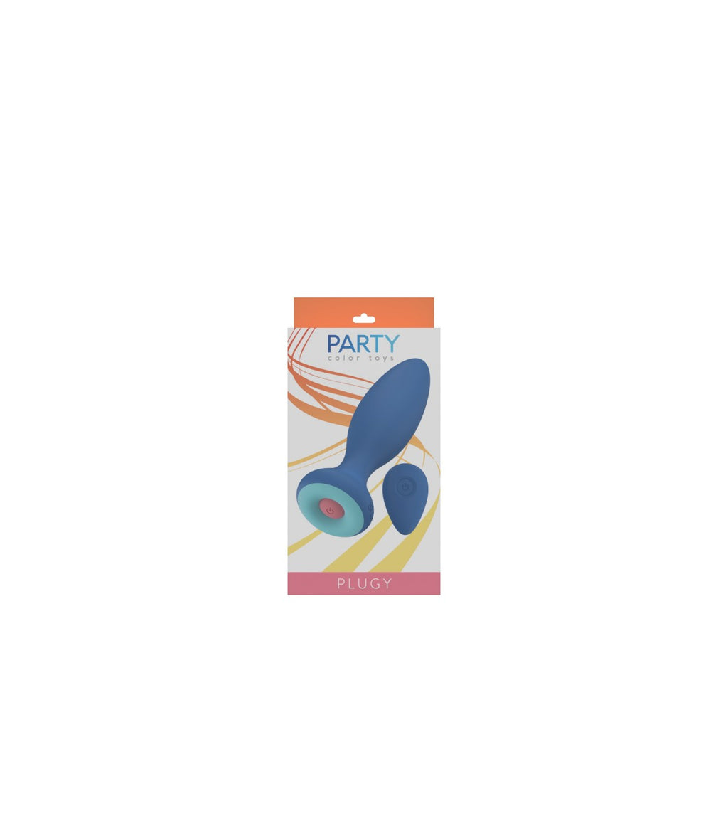 Vibrating Plug with Remote Control Blue Plugy
