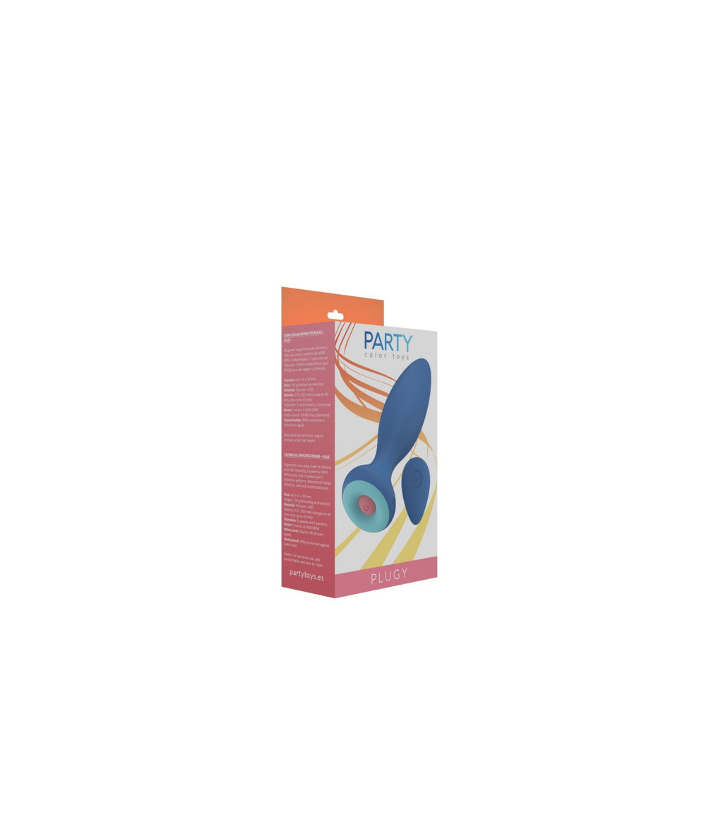 Vibrating Plug with Remote Control Blue Plugy