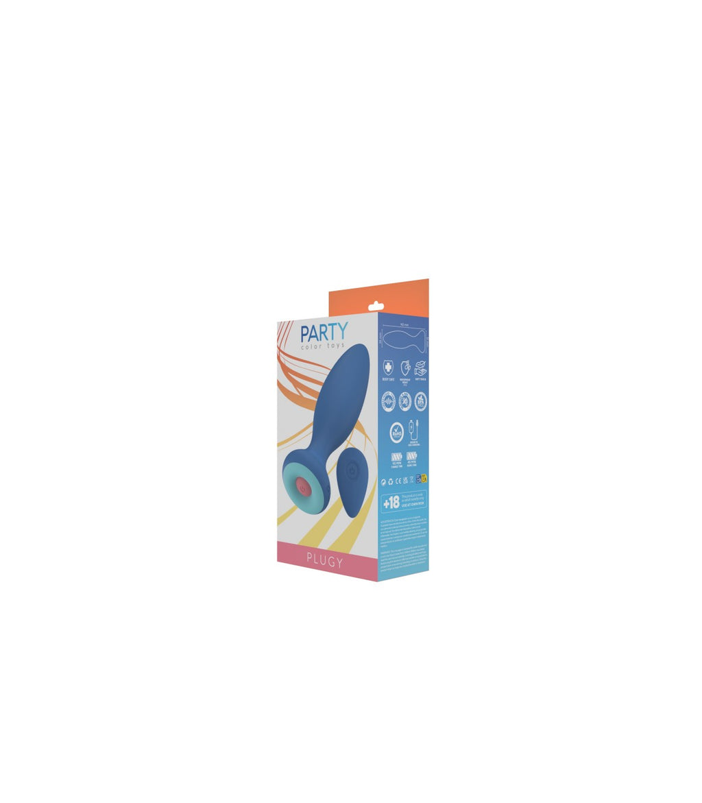 Vibrating Plug with Remote Control Blue Plugy