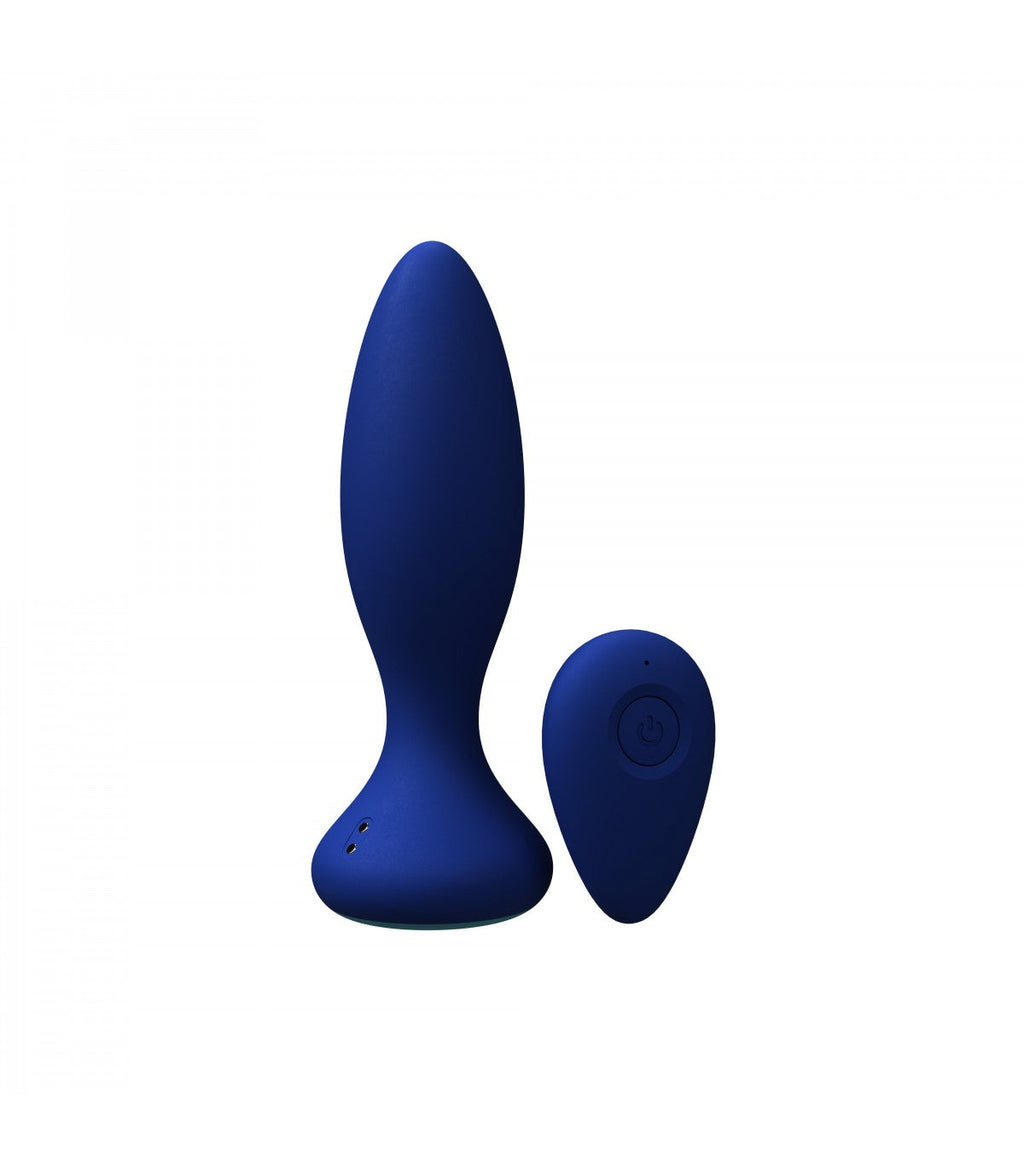 Vibrating Plug with Remote Control Blue Plugy