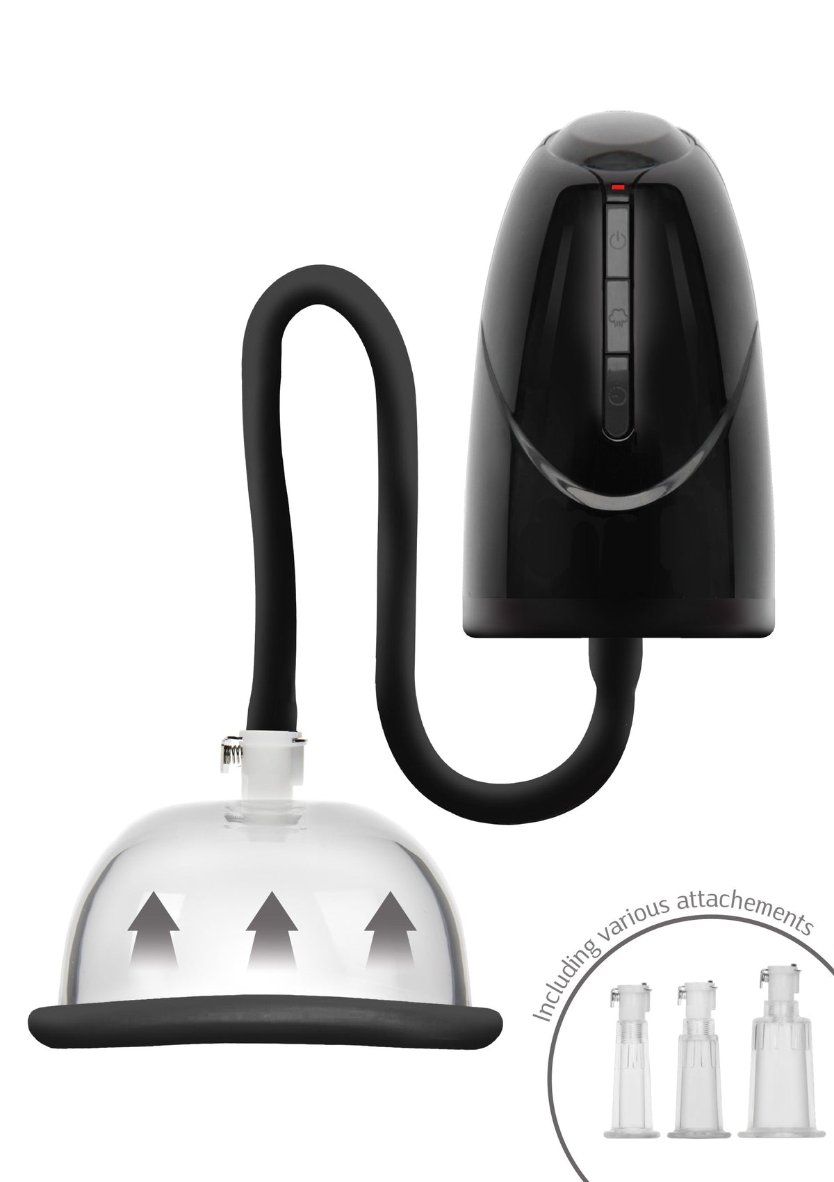 Automatic black vaginal and clitoral vacuum pump
