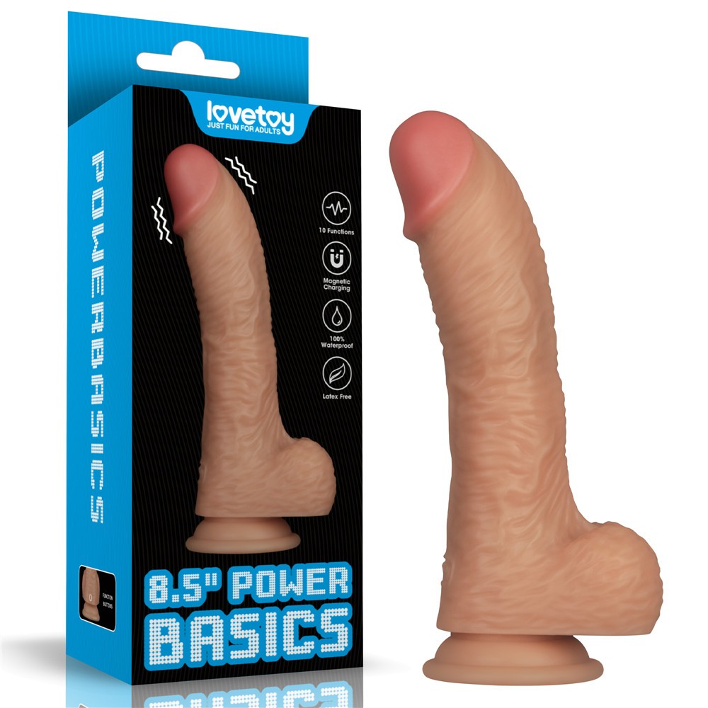 Power Basics 8.5" Vibrating Penis
