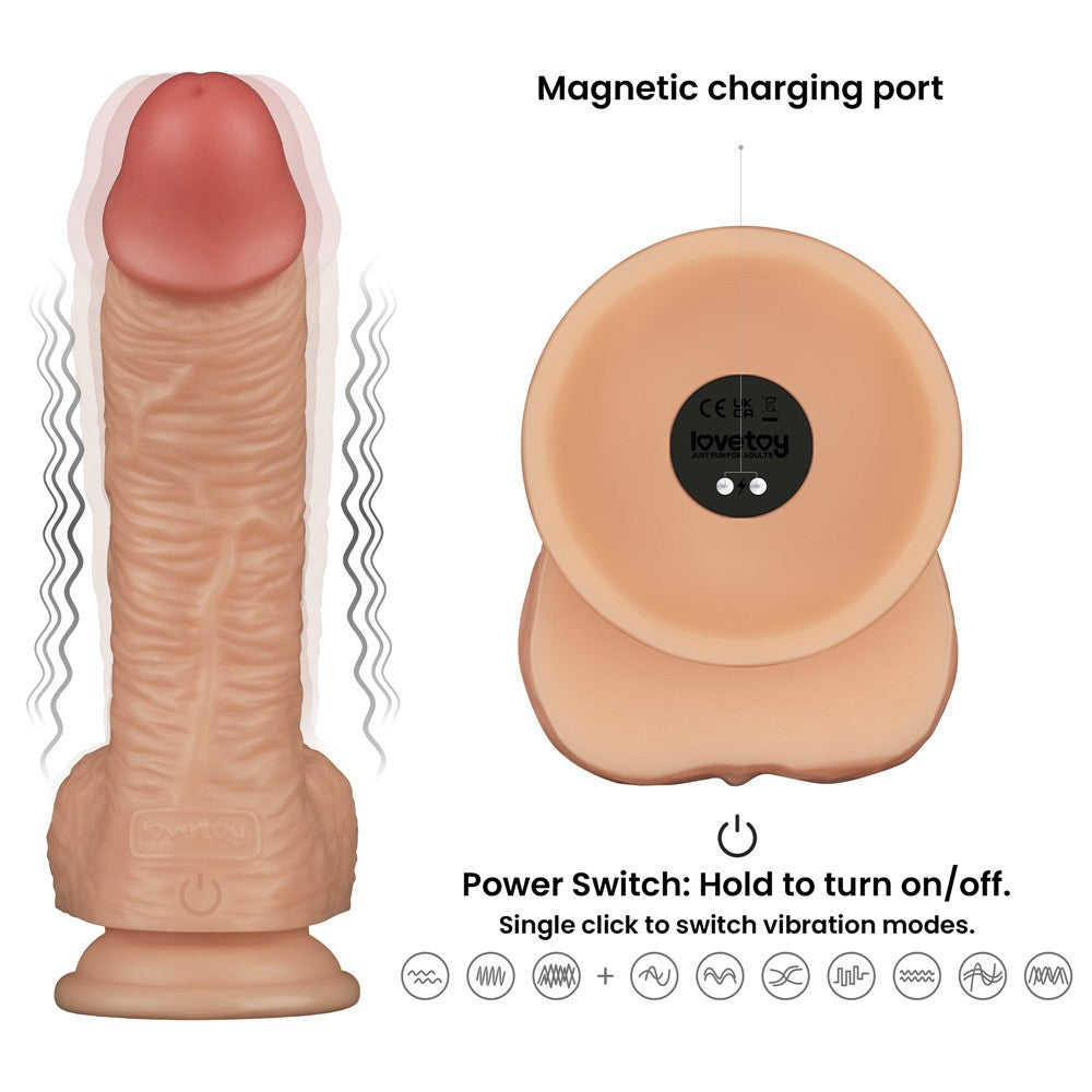 Power Basics 8.5" Vibrating Penis