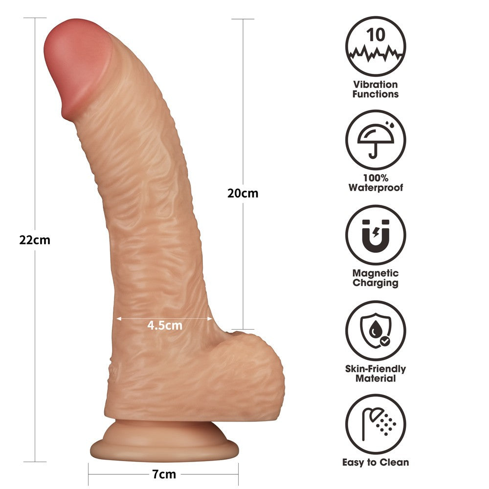 Power Basics 8.5" Vibrating Penis