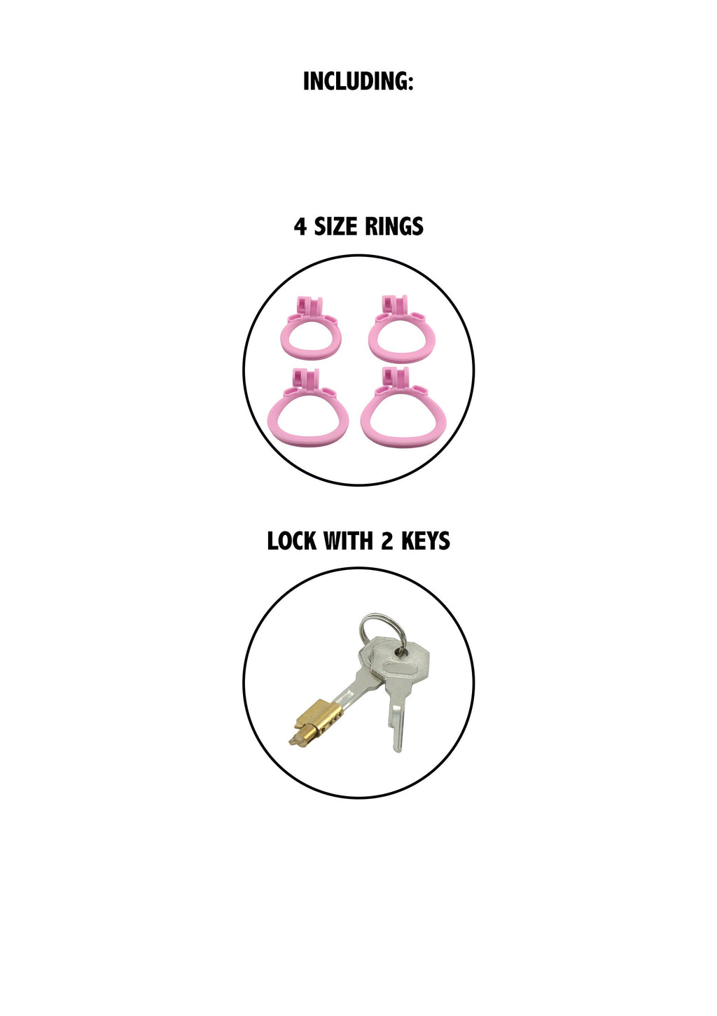 Pink short penis cage