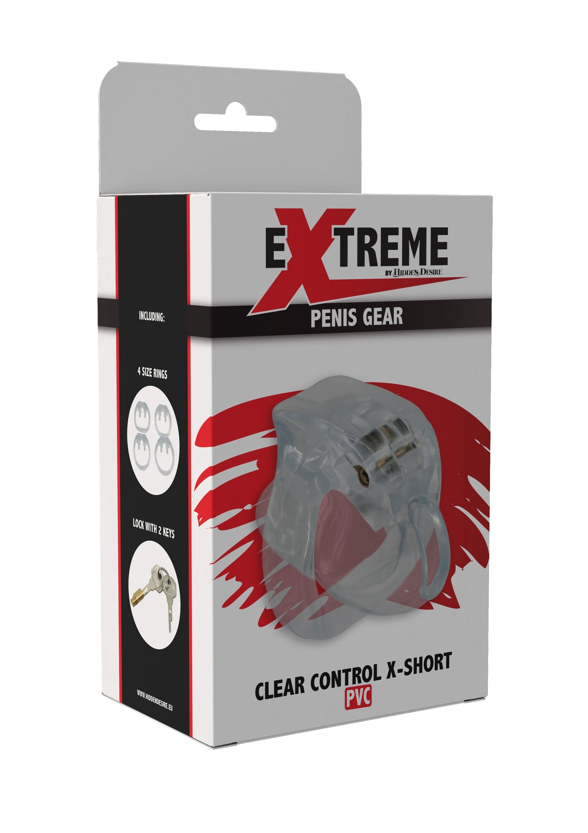 Gabbia per pene Clear Control X-Short trasparente