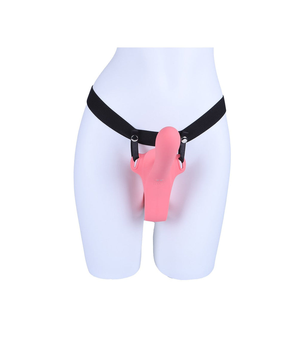TWINY DOUBLE STRAP-ON VIBRATING LIQUID SILICONE HARNESS USB