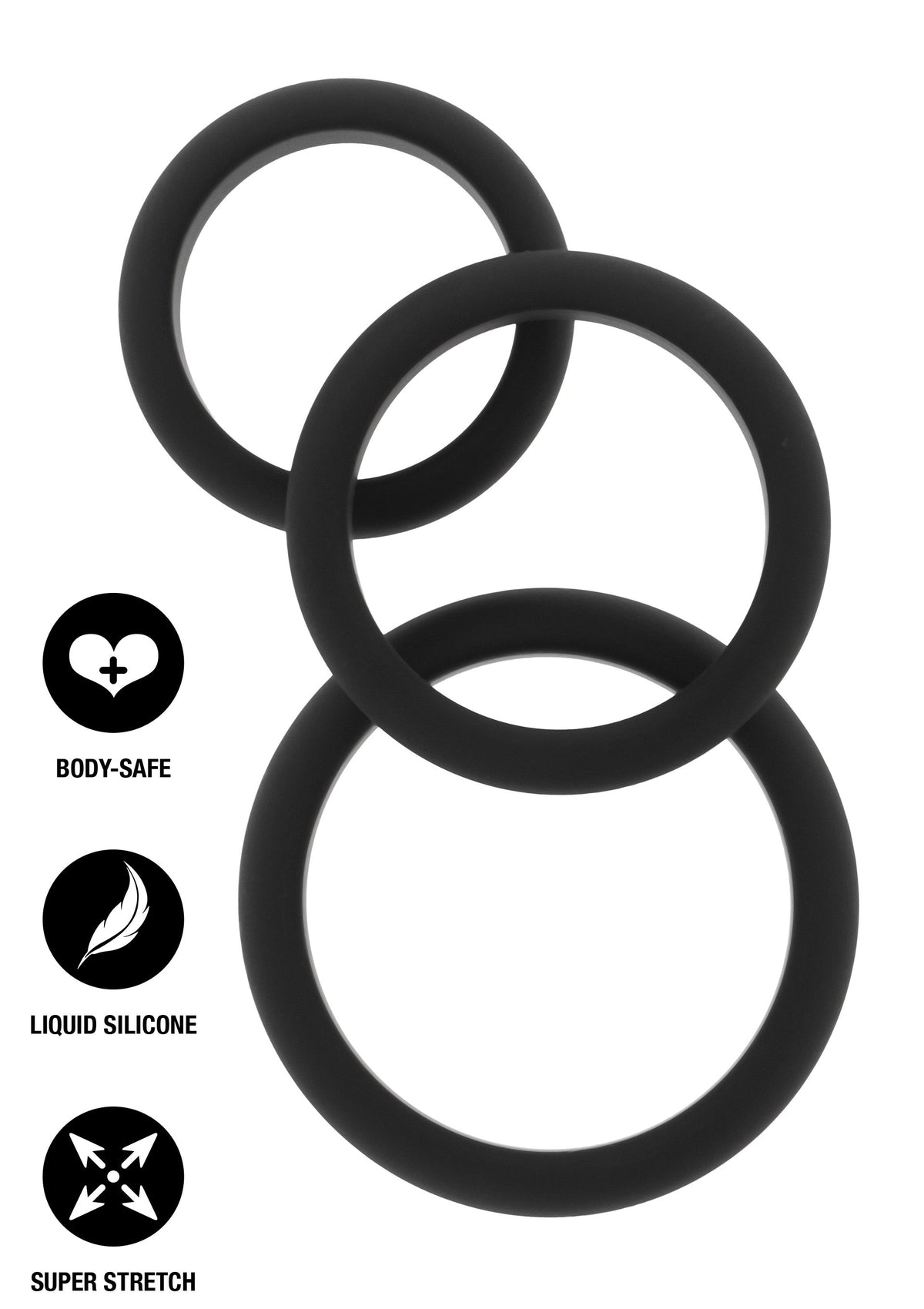 Stamina Premium C-Rings Set of 3 Black