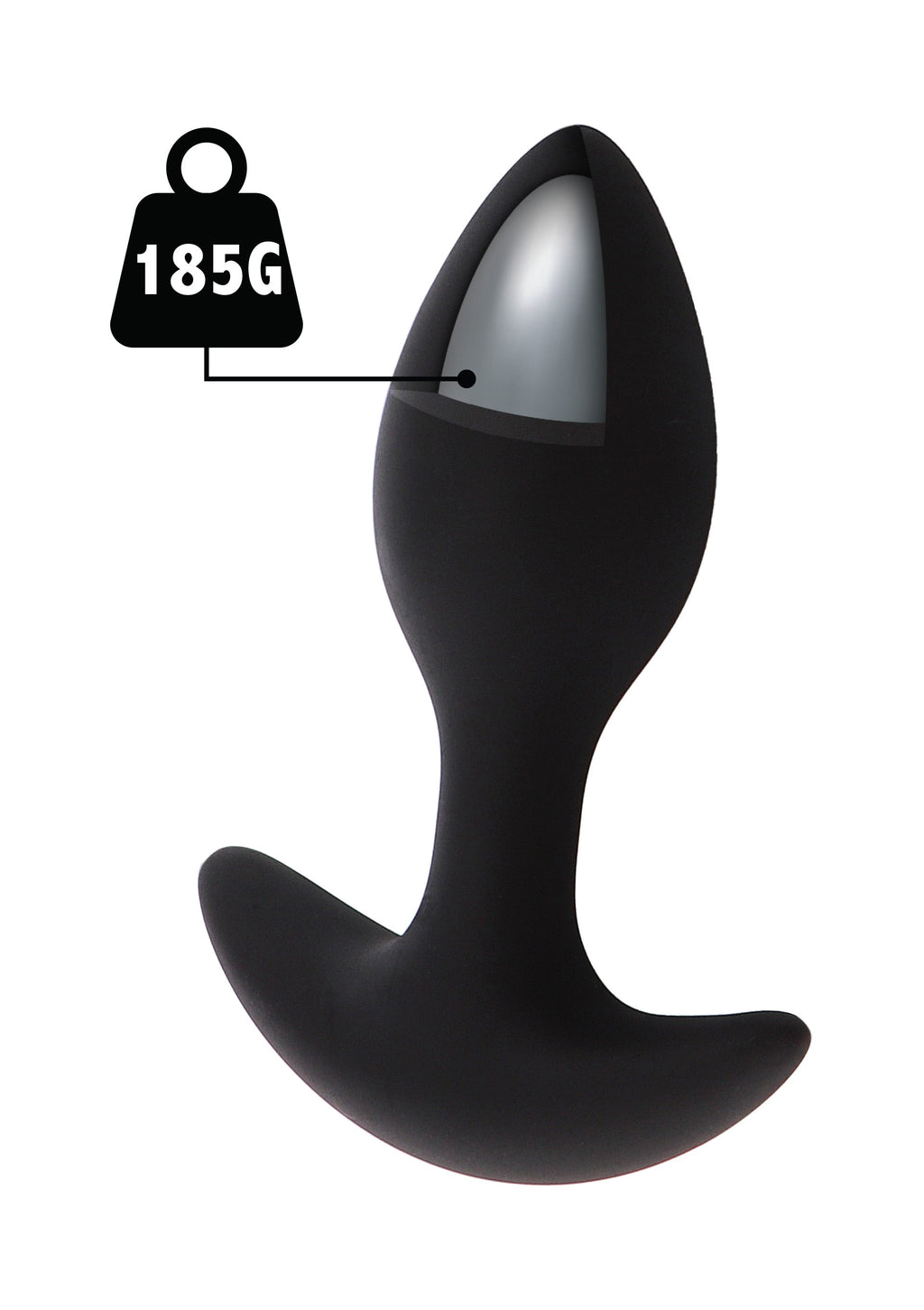 Weighted anal plug 185g black