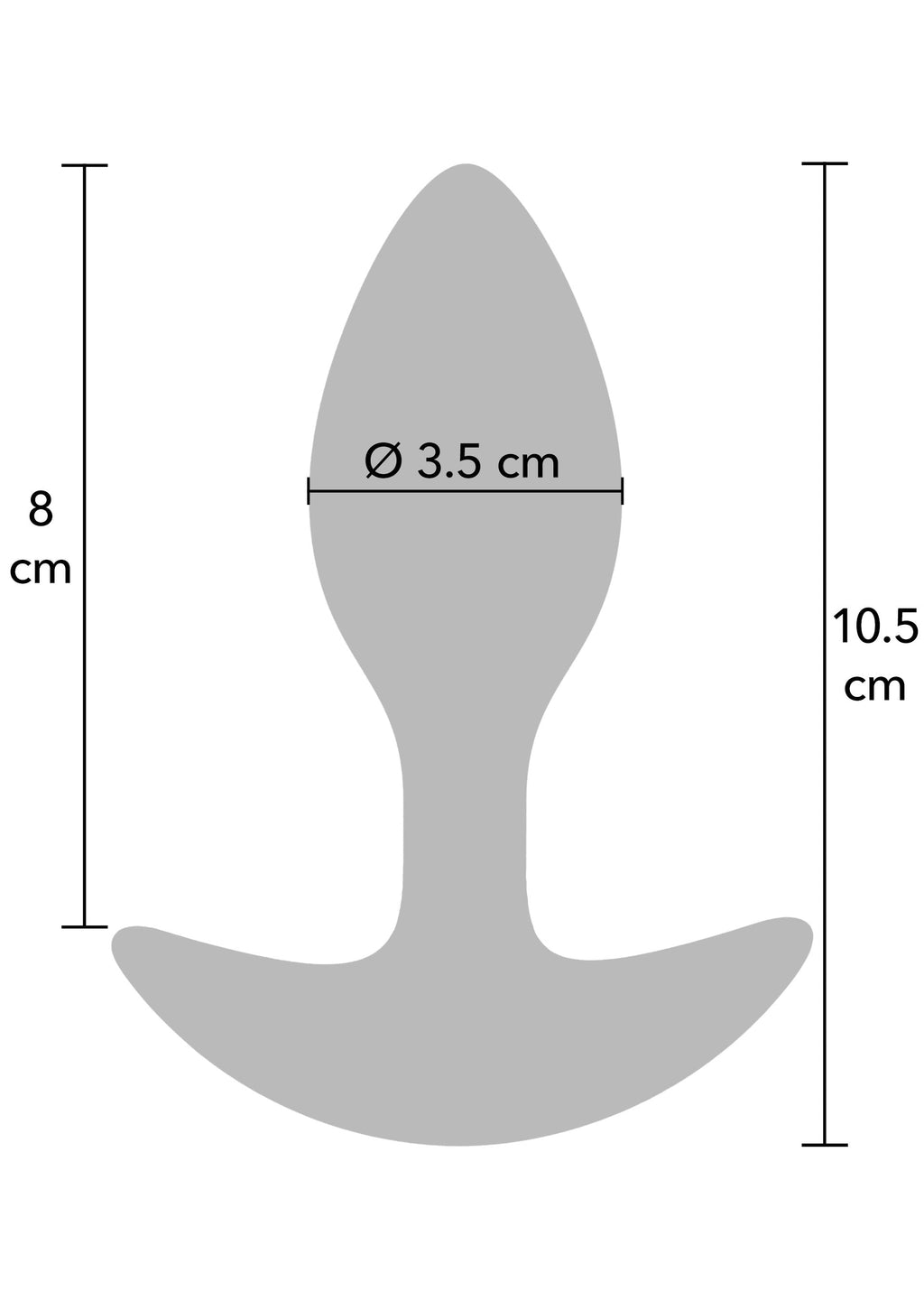 Weighted anal plug 185g black