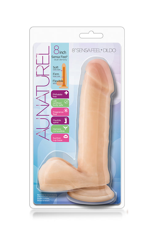 SENSA FEEL DILDO 8 INCH NATURAL BEIGE