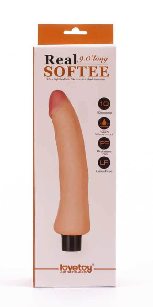 9" 5-Speed Real Softee Vibrating Dildo