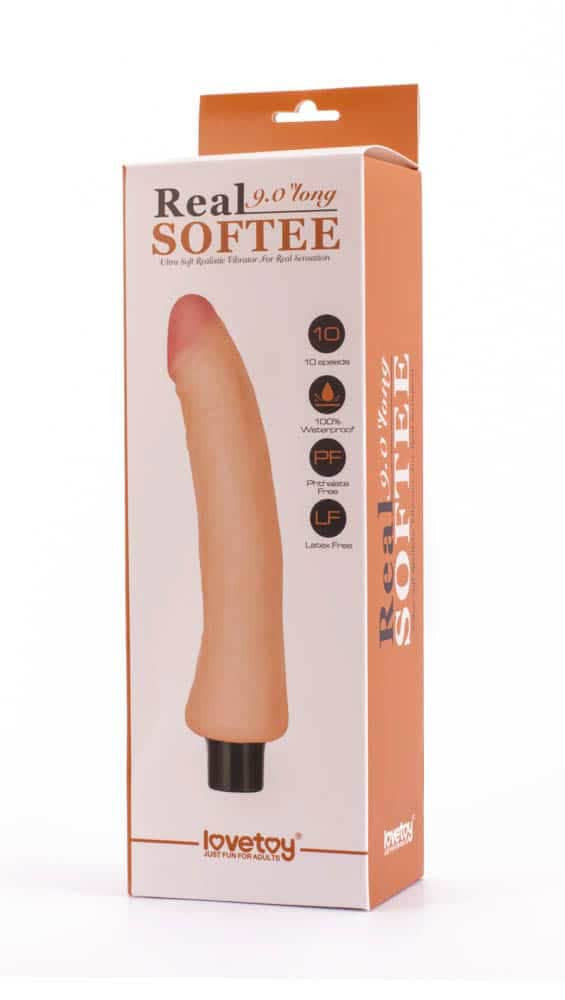 9" 5-Speed Real Softee Vibrating Dildo