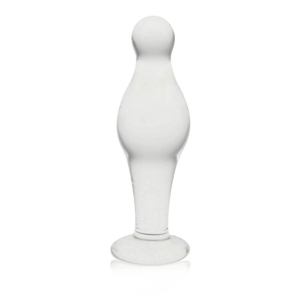 4.5" Clear Glass Romance Anal Plug