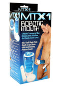 Transparent blue open-mouthed masturbator