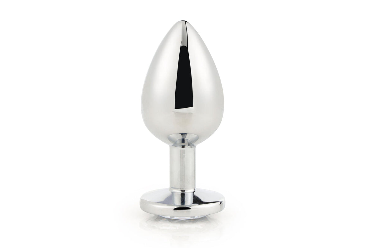 Large shimmering silver stopper